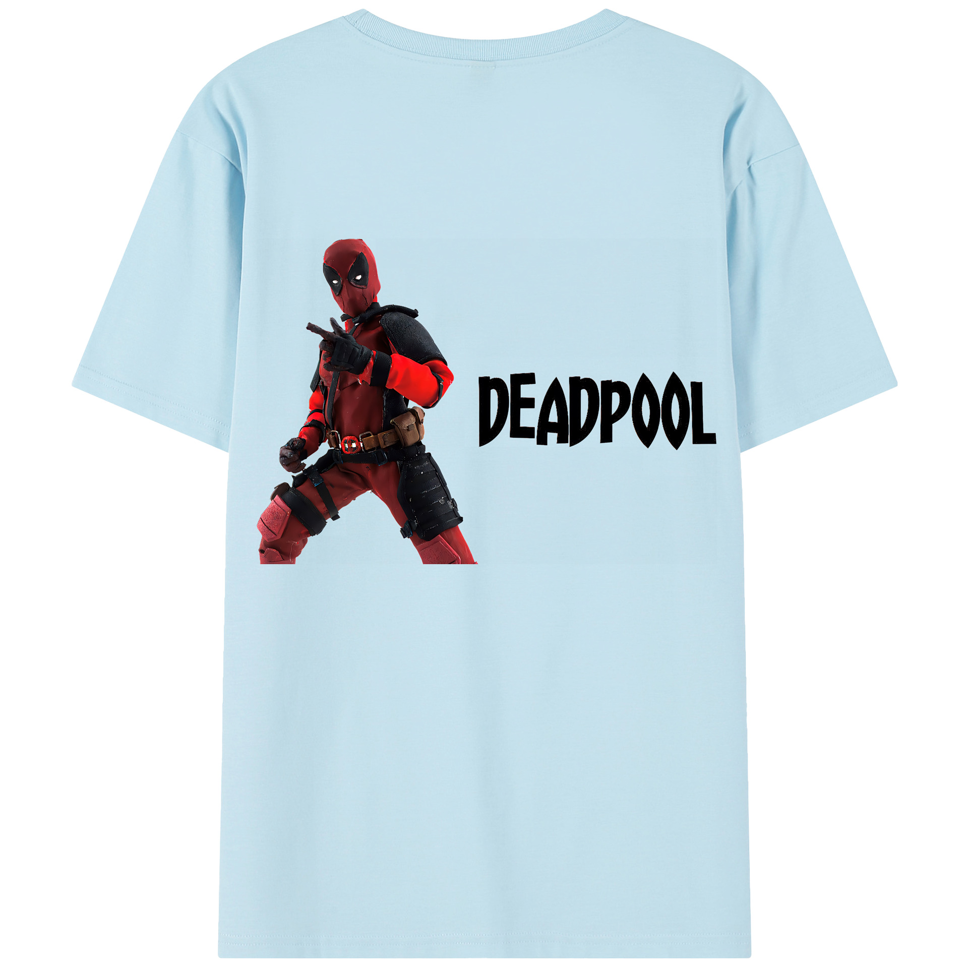 （画像用） Deadpool デッドプール 綿100％半袖Tシャツ（背面プリント）